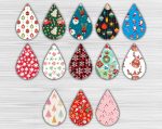 100 + Christmas Earring Sublimation Bundle, Christmas Teardrop Earrings Png, Xmas Round Earrings Png, Tear Drop Earrings, Christmas Earrings