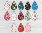 100 + Christmas Earring Sublimation Bundle, Christmas Teardrop Earrings Png, Xmas Round Earrings Png, Tear Drop Earrings, Christmas Earrings