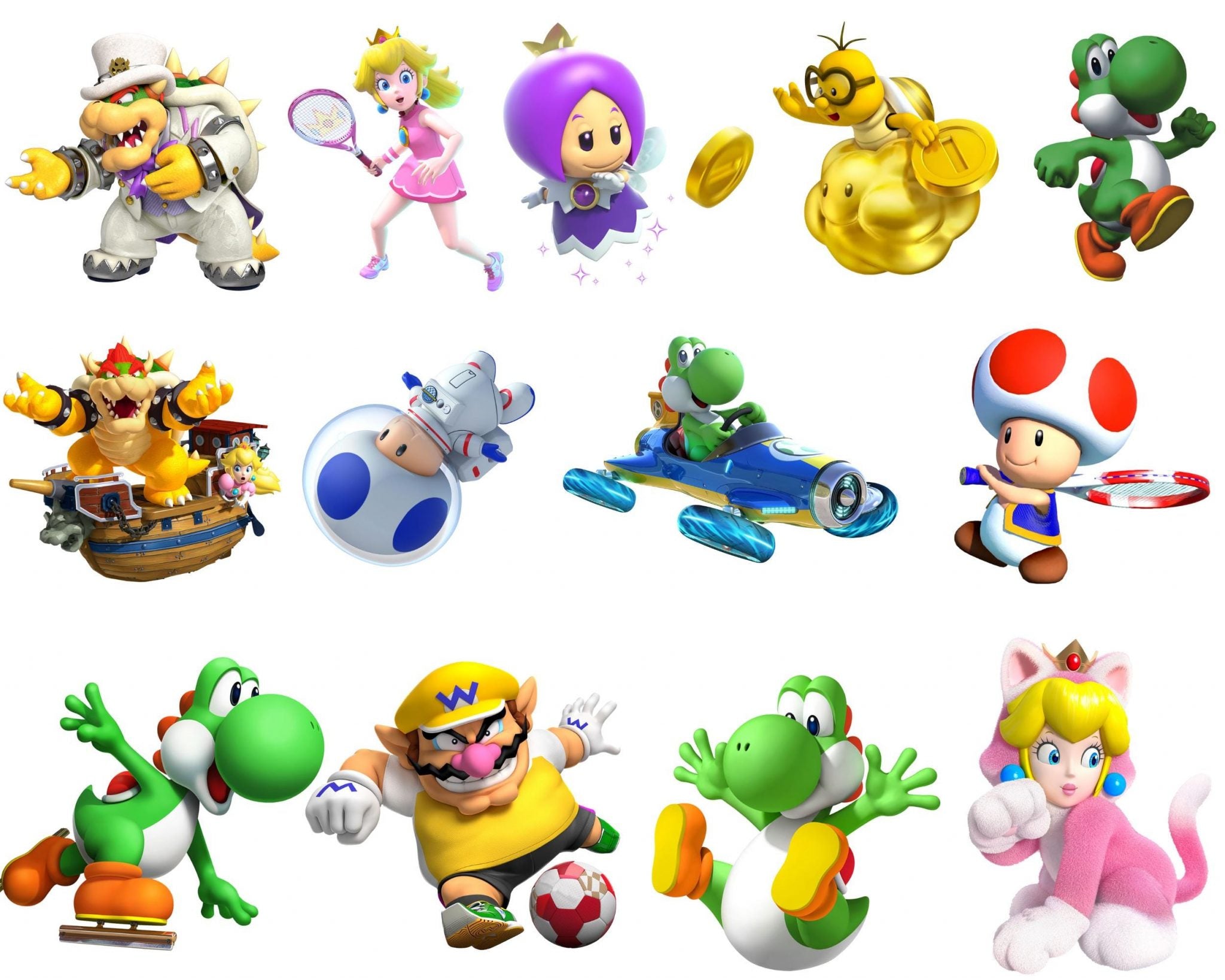 Super Mario Clipart Png, Super Mario Layerd Svg, Super mario alphabet, Super mario digital paper, luigi bowser boo png