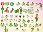750+ Files Grinch Svg Png Bundle Layered Item, +190 Unique Designs, Clipart, Cricut Vector File