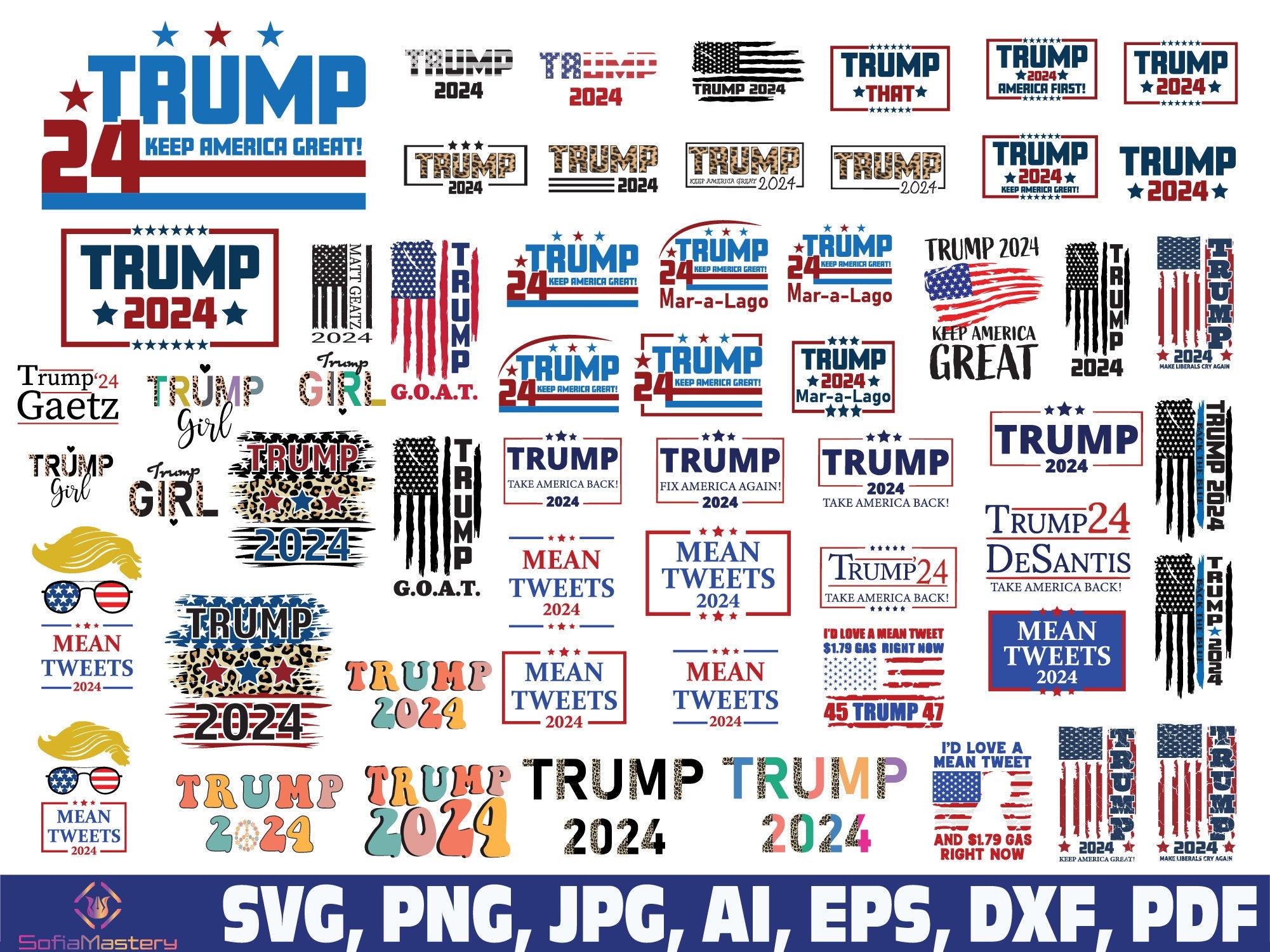 170,000 Gifts! Trump 2024 svg, trump svg bundle, trump flag 2024 svg, trump face png, I’m Voting For The felon SVG, trump take America back
