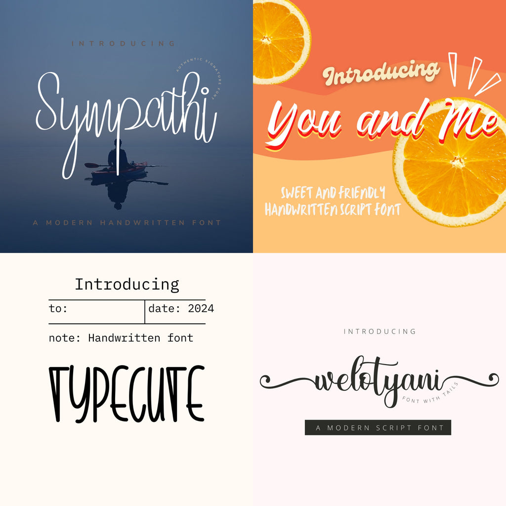 The Ultimate 50 Handwritten Fonts – Font Bundle, Heart font, Cricut, Canva Font, Script Font, Digital Fonts, Procreate Fonts, Crafting font