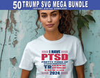 50 Trump Mega Bundle Make America Again 2024 Sublimation Trump 47 Republican Digital Download Supporter SVG PNG EPS Dxf, stickers