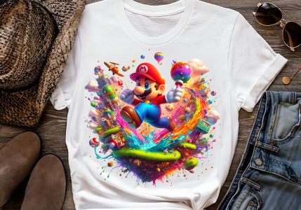 12 PNG Super Mario Splash and Watercolor Digital design PNG file for sublimation – High Resolution -Instant Digital PNG Download