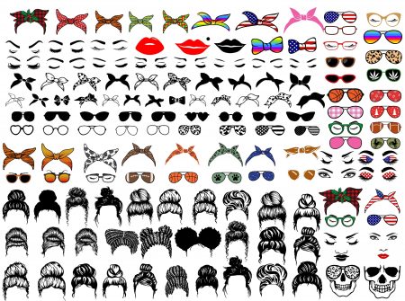 160 Messy bun svg Bundle , momlife svg ,Mom Life svg, mom skull svg, black woman svg,afro woman svg, messy bun png,USA mom svg,bun hair svg