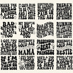 100 Groovy svg, bundle, boho svg, hippie svg, aesthetic svg, inspirational svg, motivational svg, trendy svg, retro svg, svg files wavy text