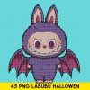 45 Design Labubu Halloween Clipart Png, Cute Illustrations, Kawaii Labubu Art, Halloween PNG, Instant Download Labubu Character Bundle Svg
