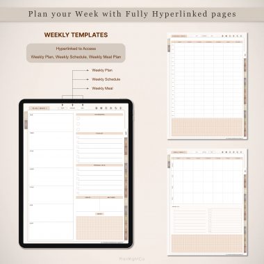 Digital Planner – GoodNotes, iPad, Notability | Daily, Weekly, Monthly | 2024-2025 | Undated | Digital Planner 2024 2025 Undated iPad