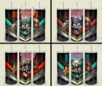 32 Team American Football Tumbler PNG Sublimation Designs, Football Mascot 20oz Skinny Tumbler Wrap PNG, Football Png Digital Download, NFL Tumbler