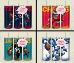 32 Team American Football Tumbler PNG Sublimation Designs, Football Mascot 20oz Skinny Tumbler Wrap PNG, Football Png Digital Download, NFL Tumbler