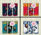 32 Team American Football Tumbler PNG Sublimation Designs, Football Mascot 20oz Skinny Tumbler Wrap PNG, Football Png Digital Download, NFL Tumbler