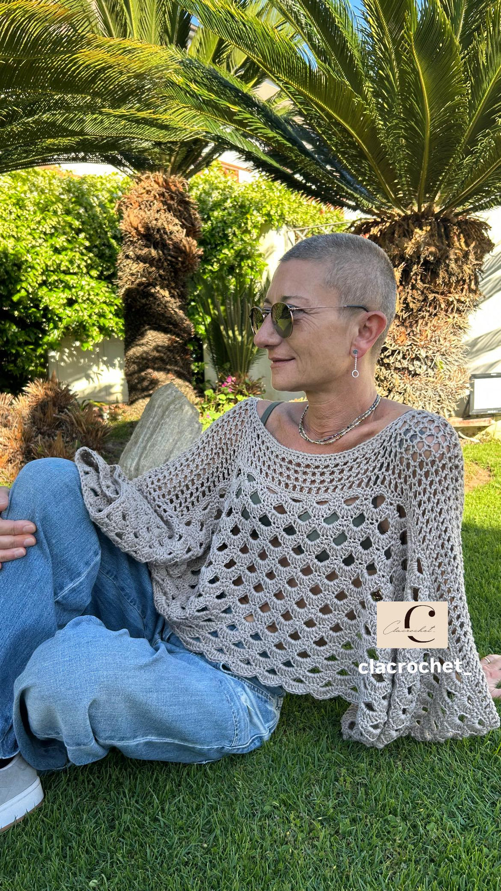 PDF Pattern SUNNY TOP crochet top, crochet sweater, crochet blouse, crochet openwork sweater, crochet women’s sweater