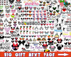 200 000+ Mega Svg Bundle Cricut File, Mickey Mouse, Minnie, Frozen, Moana, Elsa, Cinderella, Stitch, Toy Story, Pooh Cricut, Cut file