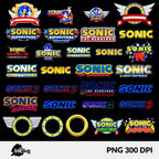 super sonic Hedgehog bundle 460 Png & 146 Svg, Sonic and shadow font and All Characters, Fonts, papers, stickers, birthday Digital Download.
