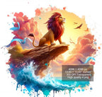 4 PNG Lion King Splash and Watercolor Digital design PNG file for sublimation – High Resolution -Instant Digital PNG Download