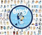 Blue Dog Family with Friends Svg, 72 Designs Easy to use, Cartoon Characters, Layered Svg colors, Transparent Png, Cut files for Cricut