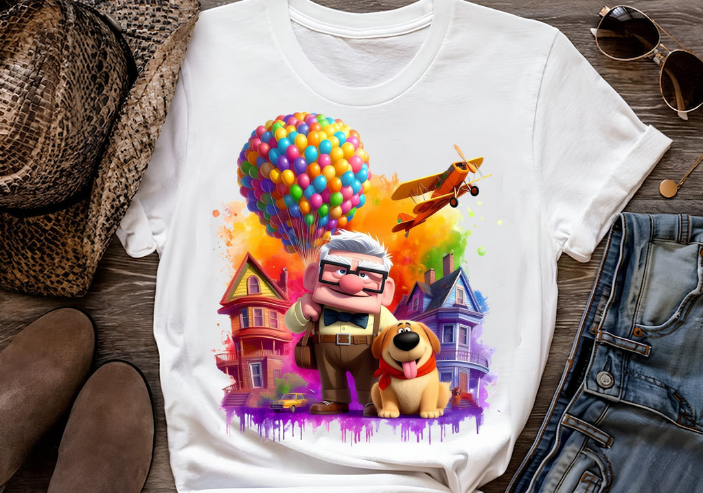 6 PNG UP Movie Splash and Watercolor Digital design file for sublimation – High Resolution -Instant Digital PNG Download