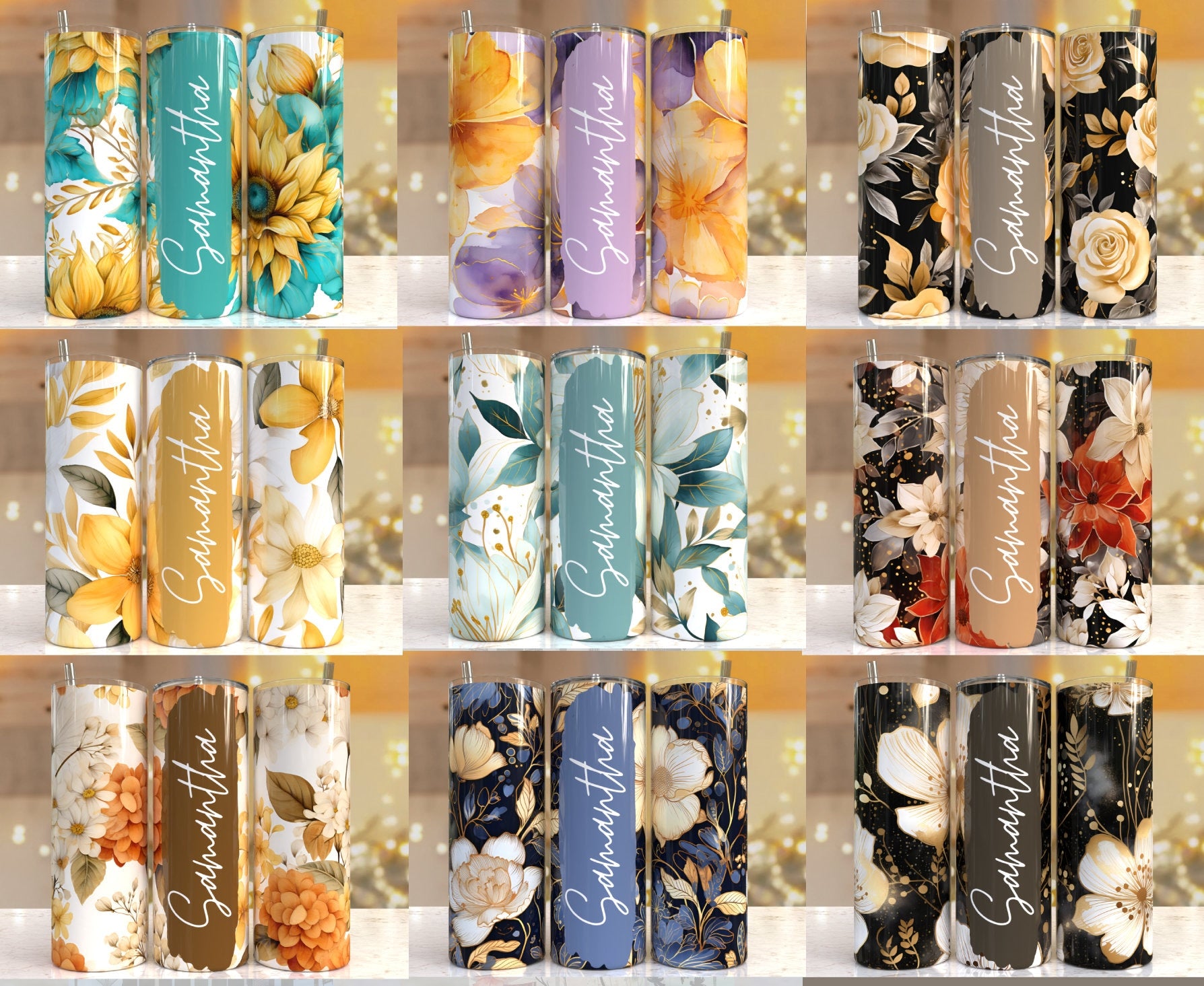 100 + Add your own text Floral tumbler, 20oz Skinny Tumbler Sublimation Designs Tumbler PNG File Digital Download, Colorful Flowers png