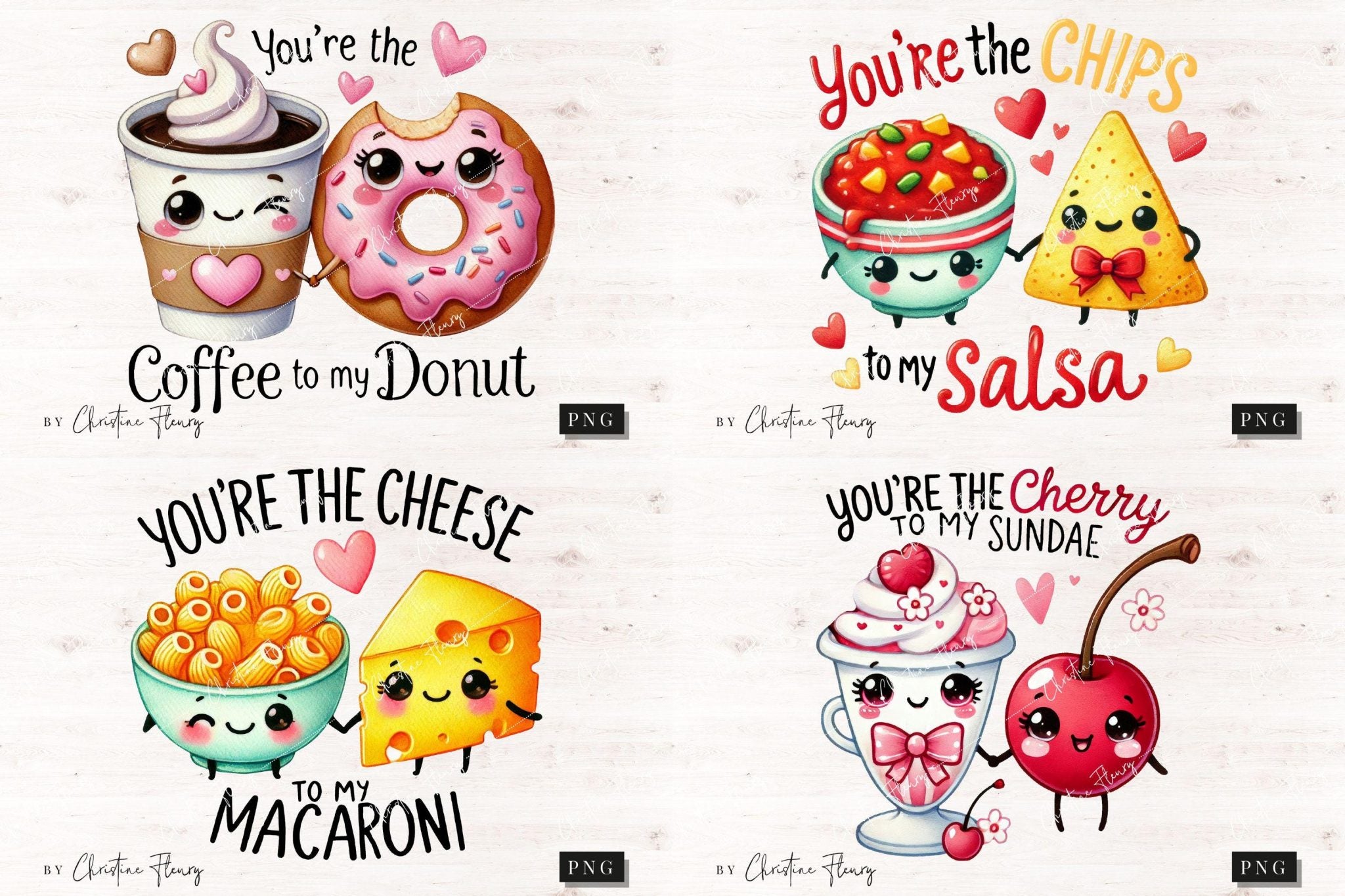 Food Pun Funny Valentine PNG Sublimation Bundle, Valentines Day PNG, Food Pun Png, Funny Couple Png, Corny Couple Gift Valentine Sublimation