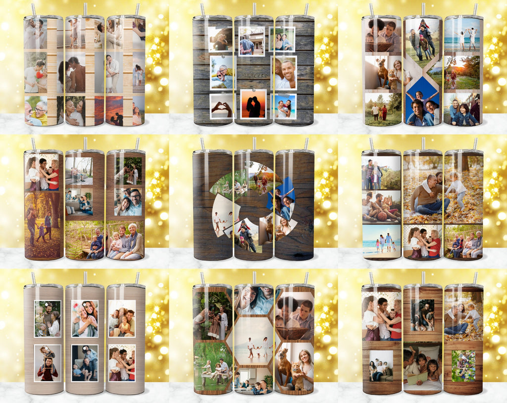 850 + Add Your Own Photo Tumbler Wrap Designs, Photo Tumbler Wrap, Canva Add Your Own Photo PNG, Collage Tumbler, Photo Sublimation Wrap PNG