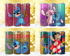 345 + Stitch Tumbler Wrap Designs, Stitch Sublimation Designs, 20 oz Stitch Tumbler Wrap PNG, Stitch Wrap, Lilo & Stitch Tumbler PNG