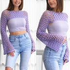 Crochet pattern- LILY Crochet Shrug sleeves pattern- Women crochet top pattern- Cropped top -Lace top sleeves pattern – Festival top- XS-2XL