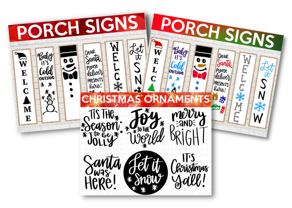 CHRISTMAS ULTIMATE BUNDLE, 460 Designs, Heather Roberts Art Bundle, Christmas svg, Winter svg, Holidays, Cut Files Cricut, Silhouette