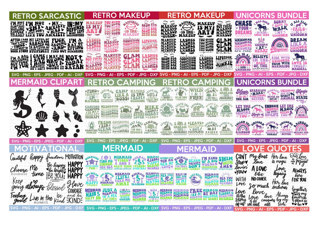 14,000+ MEGA Bundle (SVG, Sublimations, Tumbler Wraps), 14,000+ Designs, T Shirt Designs, All in One Bundle, Big Bundle,Cut Files for Cricut