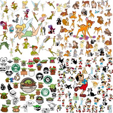 80000+ Mega Svg Bundle Cricut File LAYERED, Mickey Mouse, Minnie, Frozen, Moana, Ariel, Elsa, Stitch, Toy Story, Pooh PNG SVG