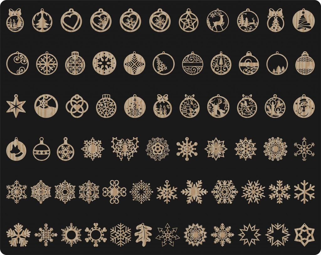 CNC Christmas Vector Files Bundle Vector cdr dxf svg for laser cut cnc Plasma Cricut Silhouette digital files