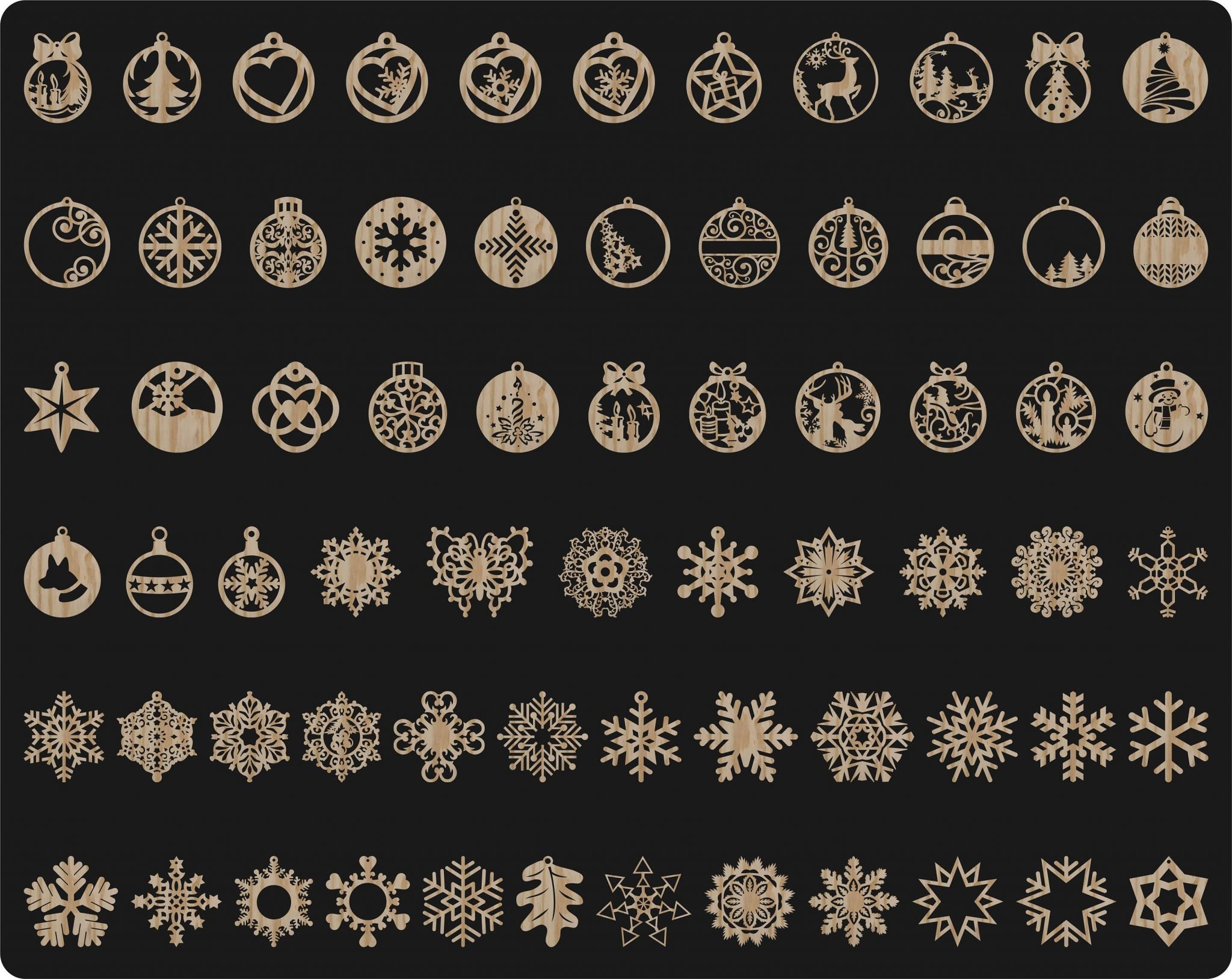 CNC Christmas Vector Files Bundle Vector cdr dxf svg for laser cut cnc Plasma Cricut Silhouette digital files