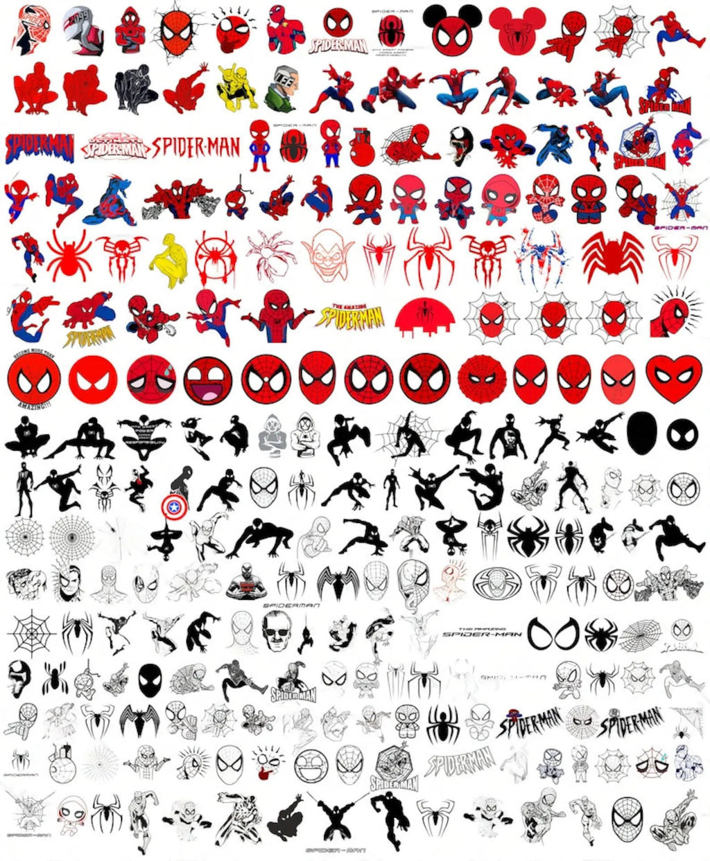 6000+ Mega Bundle Marvel Files, Avangers, IronMan, Thor, Deadpool, Captain America, Spider Man, Superhero PNG SVG Files Cricut Silhouette