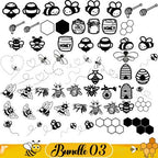 Bee Svg Bundle, Bee Hive Svg, Bee Png, Honeycomb Svg, Bee Clipart, Queen Bee Svg, Honey Bee Svg, Cute Bee Svg, 250 Cliparts