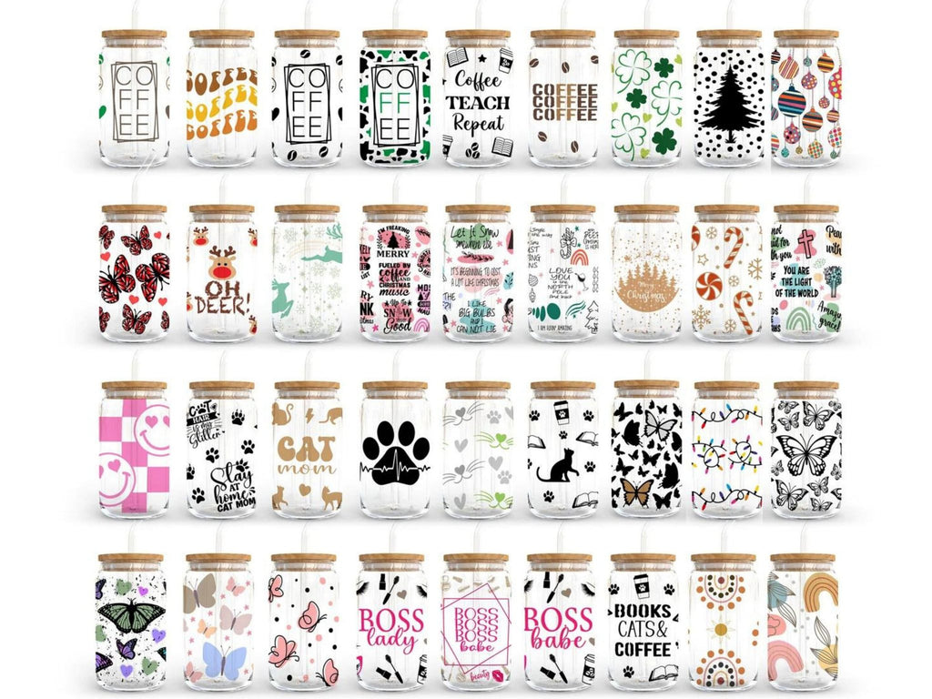 350+ Libbey Glass Can Bundle – 16oz Glass Can svg, Libbey Glass Can Wrap, svg Files for Cricut & Silhouette Cameo, Glassware svg