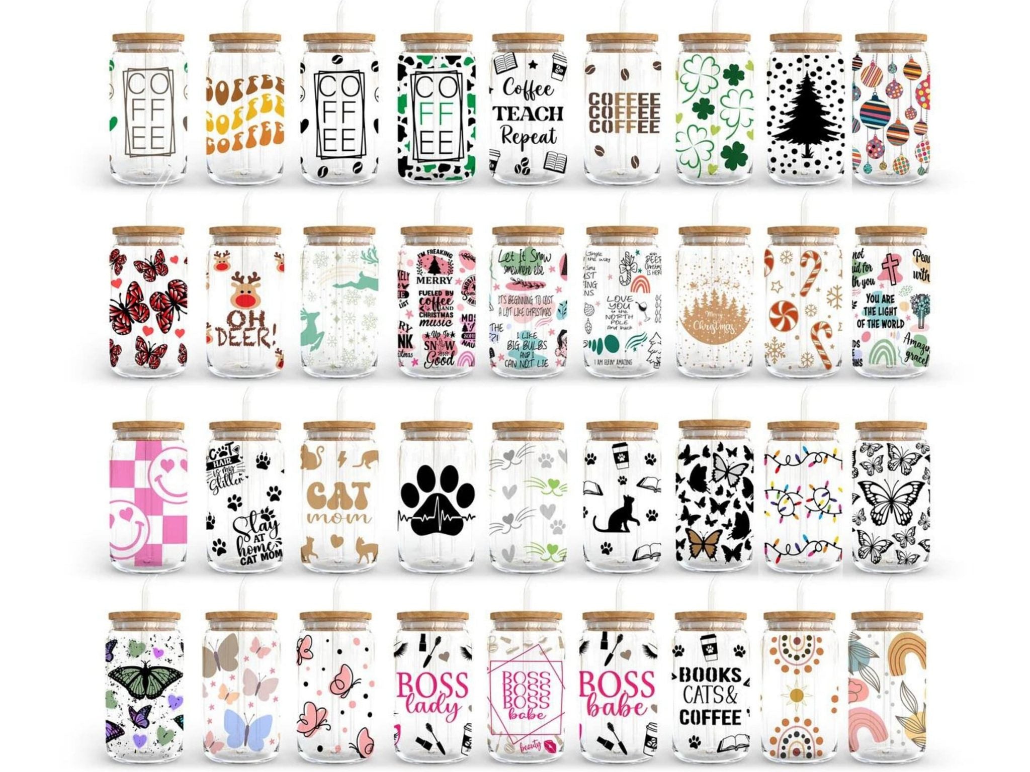 350+ Libbey Glass Can Bundle – 16oz Glass Can svg, Libbey Glass Can Wrap, svg Files for Cricut & Silhouette Cameo, Glassware svg