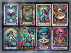60+ Snarky Funny Tarot Card Bundle, Woman Skeleton Mother Sublimation Design, Witchy Vibes Skull Mama PNG File, Snarky Funny, Digital File