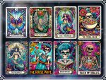60+ Snarky Funny Tarot Card Bundle, Woman Skeleton Mother Sublimation Design, Witchy Vibes Skull Mama PNG File, Snarky Funny, Digital File