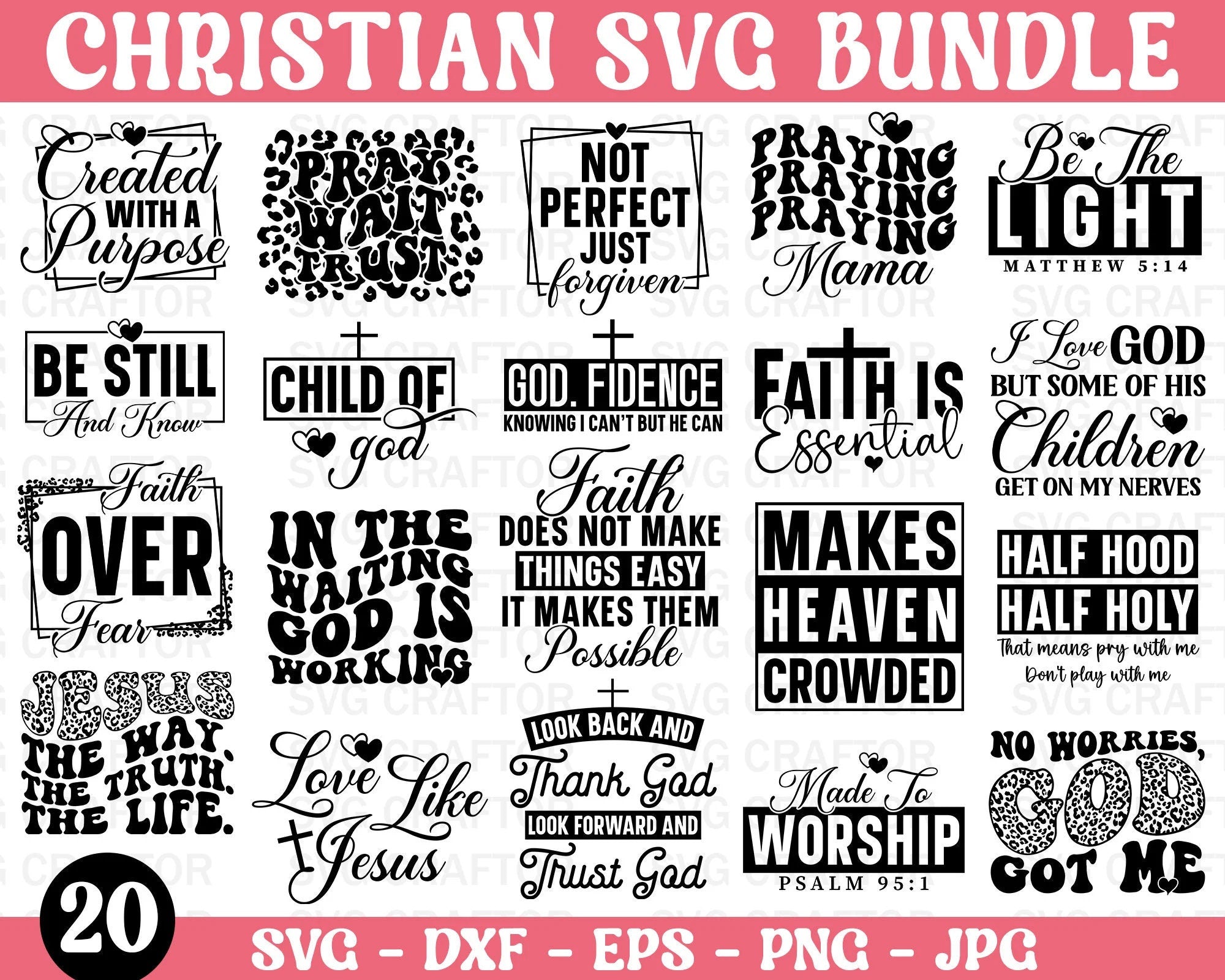 Christian Svg Mega Bundle, Scripture Bundle, Bible Verse Svg, Religious Svg Bundle, Jesus Svg, God Svg, Faith svg Bundle, Christian Svg file