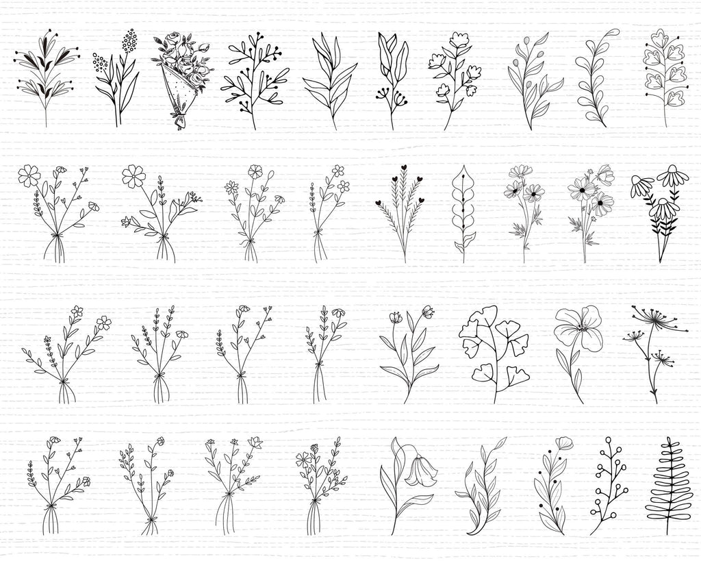 550+ Wildflower SVG Bundle Wildflower Vector Wildflower Silhouette Wildflower Clipart Wildflower Cut file Birth flowers SVG files for cricut
