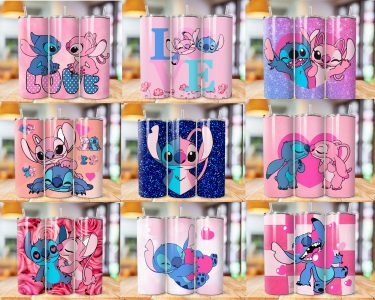 300 Stitch Tumbler Wrap Designs Bundle, Stitch Sublimation Designs, 20 oz Stitch Tumbler Wrap PNG, Lilo & Stitch Sublimation, Commercial