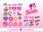 5 Barbie Font Bundle SVG and OTF, TTF, Bonus Clipart bundle, Canvas, Cricut Compatible, Outline, Sublimation Cricut Cut File
