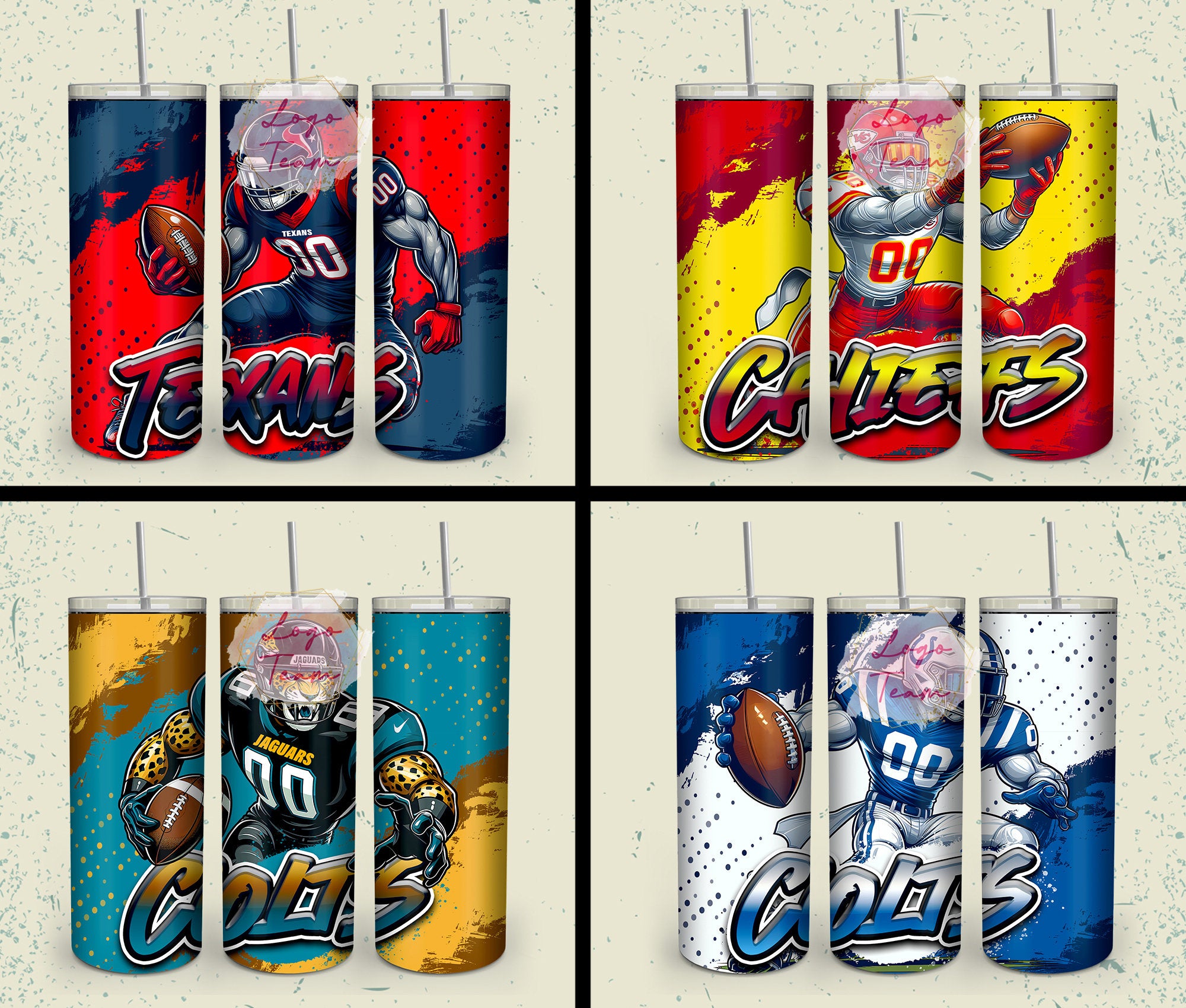 32 Team American Football Tumbler PNG Sublimation Designs, Football Mascot 20oz Skinny Tumbler Wrap PNG, Football Png Digital Download, NFL Tumbler