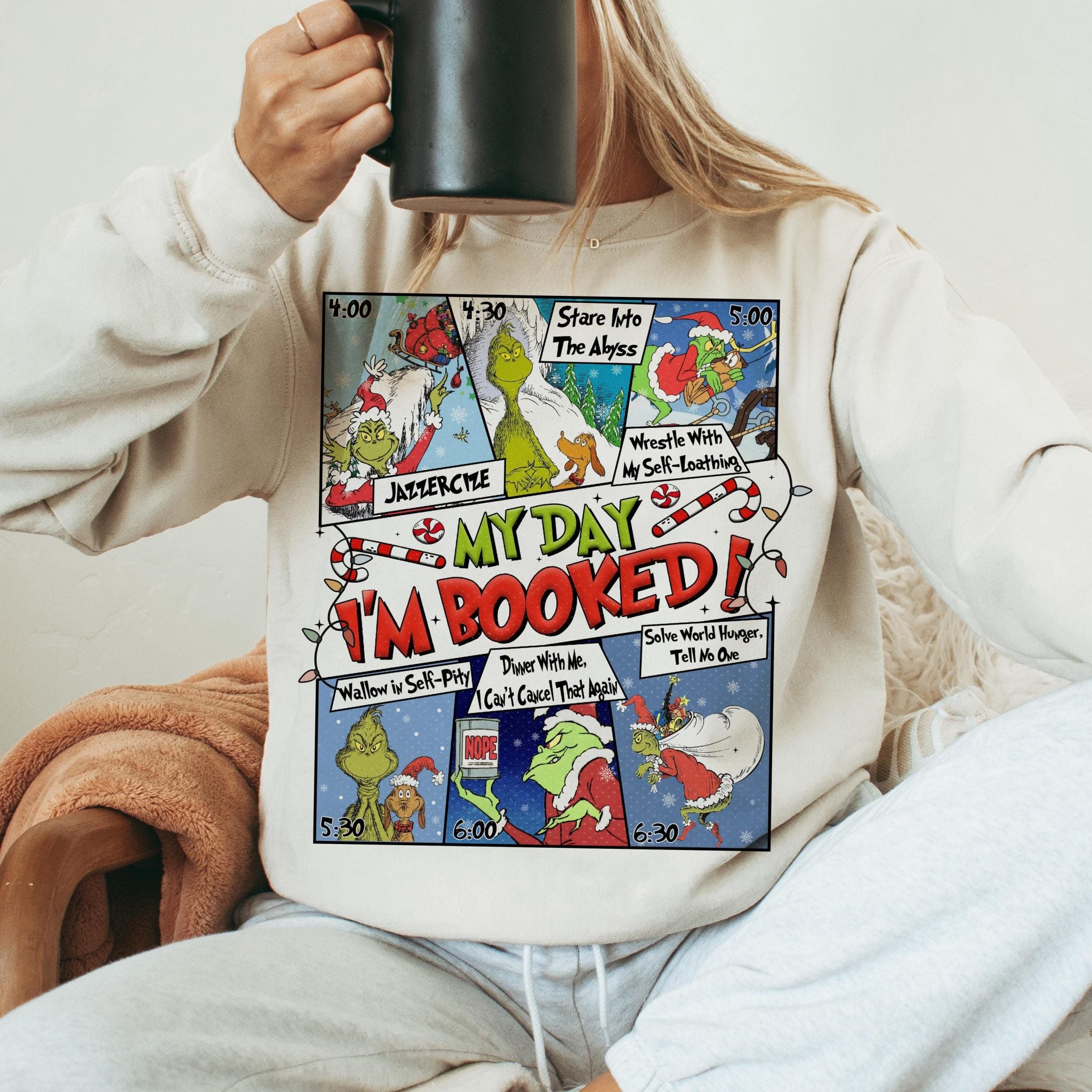 My Day Grinch PNG, Grinch Schedule png, Im Booked png, Cartoon Grinch png, Christmas png, T-Shirt Design, Gift For Her, Funny Grinch png