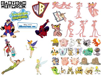 2400+ Cartoon Characters Mega Bundle Svg, Cricut Printable Clipart Silhouette
