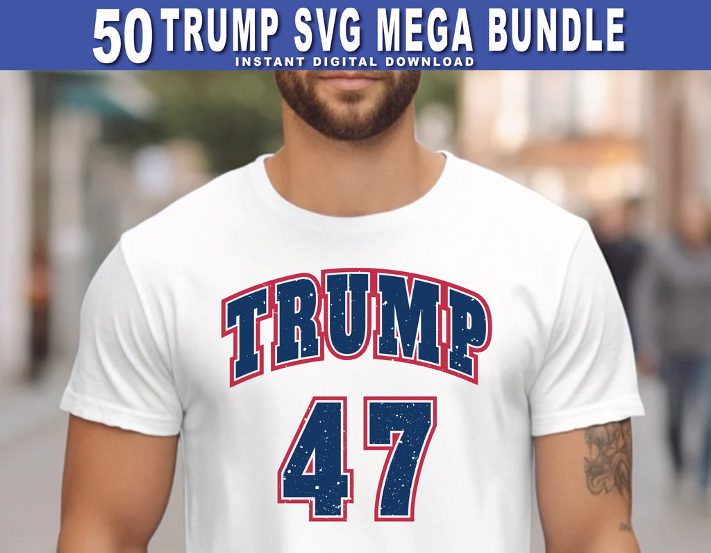50 Trump Mega Bundle Make America Again 2024 Sublimation Trump 47 Republican Digital Download Supporter SVG PNG EPS Dxf, stickers