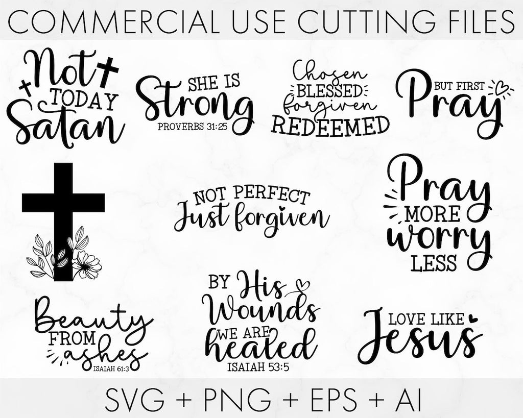 Christian svg bundle, Religious svg, Scripture svg, Bible Verse svg, Blessed svg, Jesus Svg, God Svg, Faith svg, Cut Files for Cricut