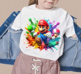 12 PNG Super Mario Splash and Watercolor Digital design PNG file for sublimation – High Resolution -Instant Digital PNG Download