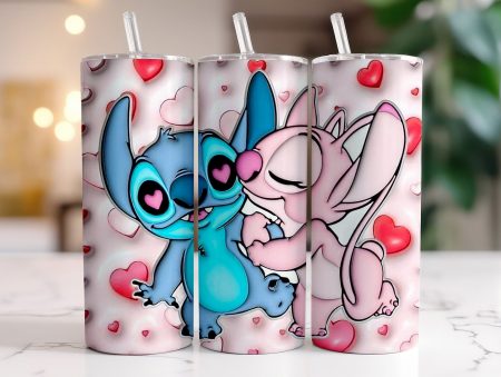 50+ Design 3D, 2D Inflated Stitch Tumbler PNG, Stitch Tumbler, Cartoon Inflated Tumbler,Tumbler Wrap, Full Tumbler Wrap, 20oz Skinny Tumbler