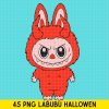 45 Design Labubu Halloween Clipart Png, Cute Illustrations, Kawaii Labubu Art, Halloween PNG, Instant Download Labubu Character Bundle Svg