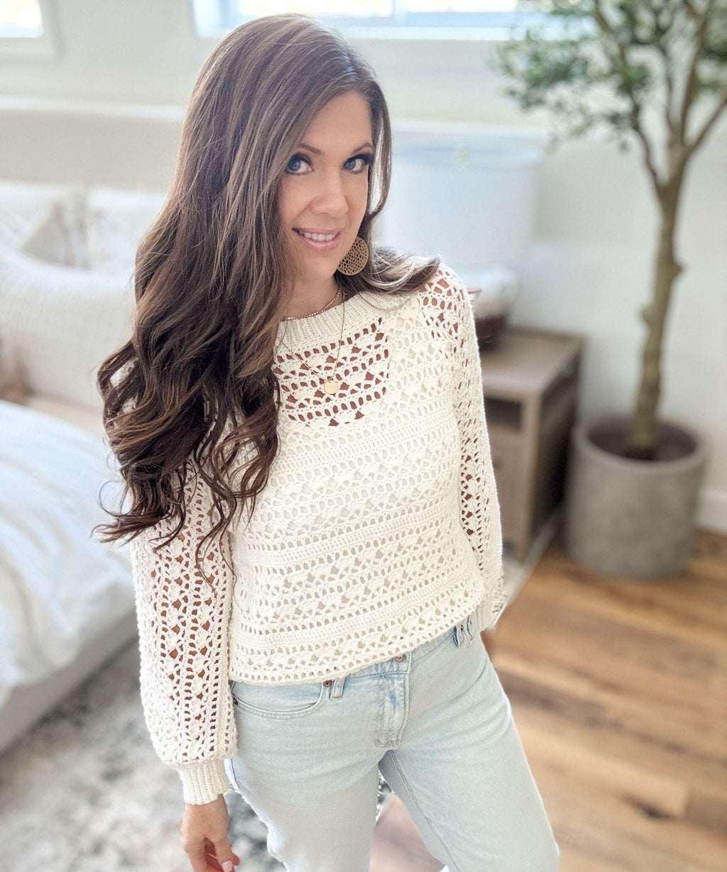 CROCHET PATTERN & VIDEO/ Caribbean Sea Sweater, Crochet Lace Sweater Pattern, Lace Crochet Top, Gifting, Sizes Xs-5X, Womens, Pdf